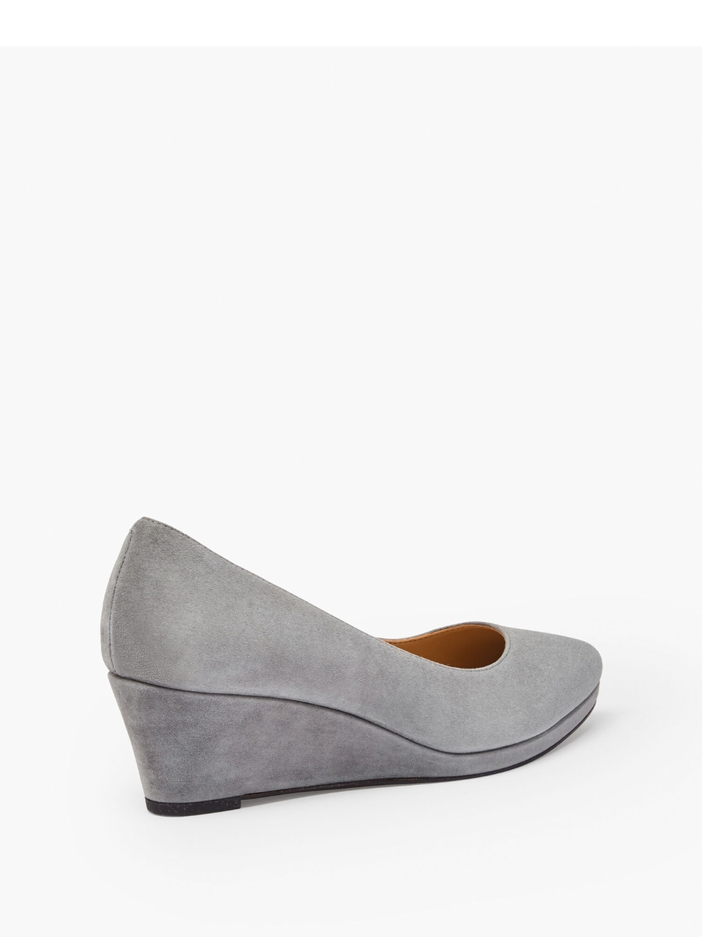 Talbots Lacey Gray Suede Platform Wedge - Picture 2 of 8